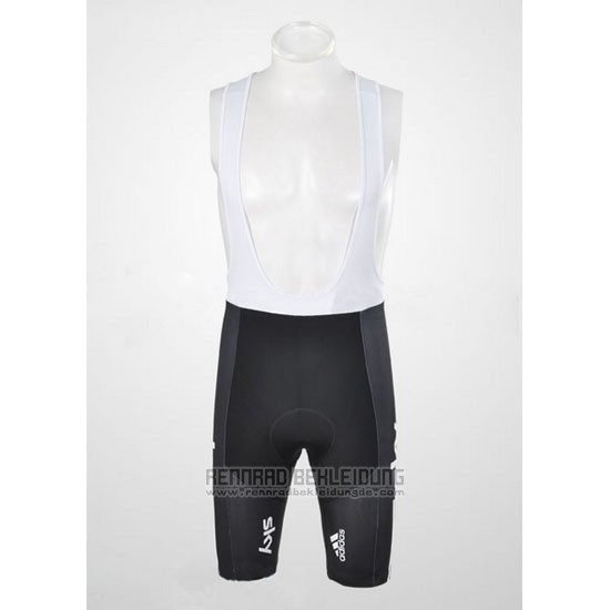 2011 Fahrradbekleidung Sky Shwarz und Azurblau Trikot Kurzarm und Tragerhose